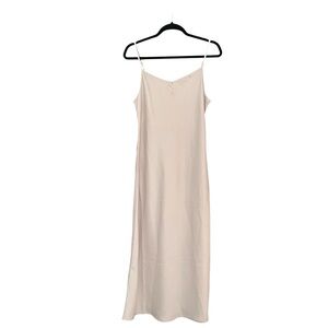 House of Harlow 1960 Sleeveless Midi Slip Dress Champagne M